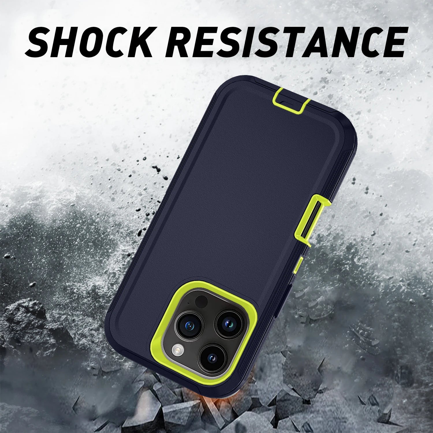 Armor Shockproof Defender iPhone Case – Hard PC + TPU Back Cover for iPhone 7 to 15 Pro Max