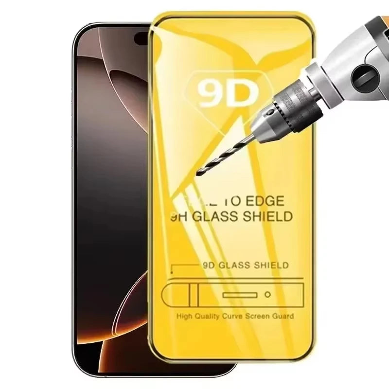 9D Full Cover Tempered Glass Screen Protector for iPhone – 1 to 5 Pack for iPhone X to 17 Pro Max