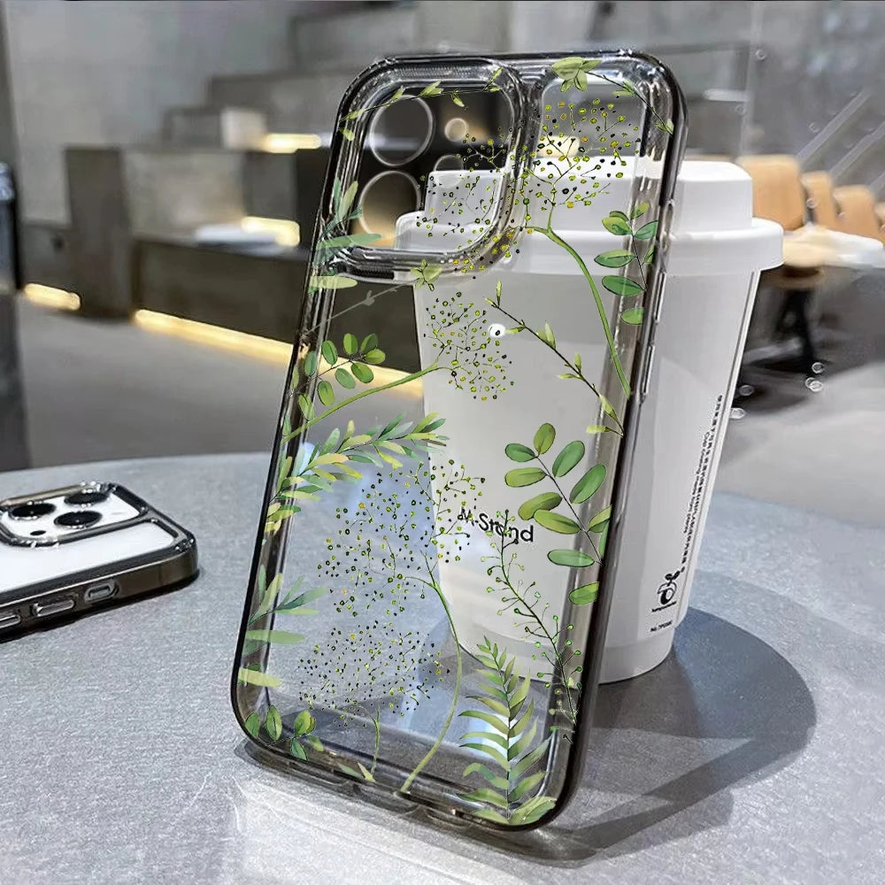 Flower Phone Case — iPhone 17 16 15 14 13 12 11 XR XS 8 7 SE Shockproof Clear Cover