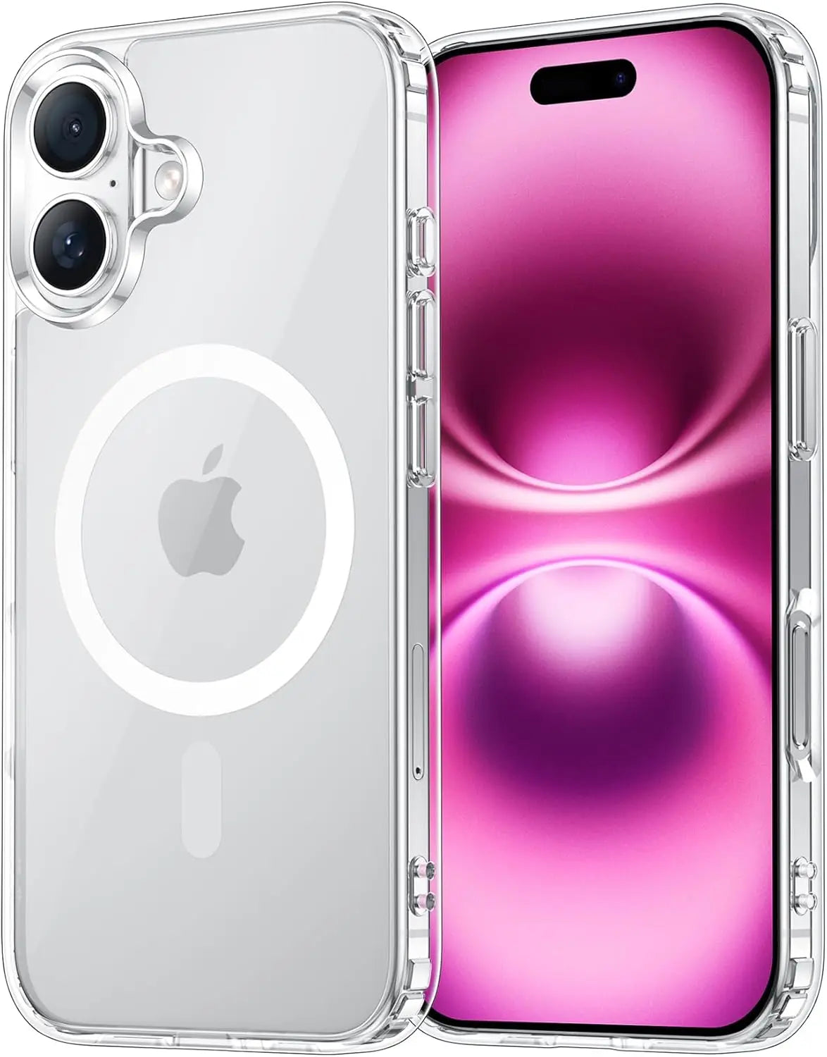 Transparent Magnetic MagSafe iPhone Case – Wireless Charging Cover for iPhone 12 to 17 Pro Max Air
