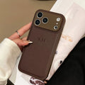 Personalized Luxury Custom Name iPhone Case – 3D Hot Engraved Faux Leather Cover for iPhone 13 to 17 Pro Max
