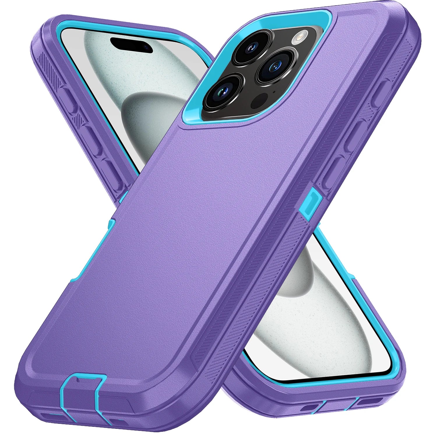 Armor Shockproof Defender iPhone Case – Hard PC + TPU Back Cover for iPhone 7 to 15 Pro Max