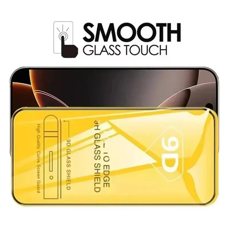 9D Full Cover Tempered Glass Screen Protector for iPhone – 1 to 5 Pack for iPhone X to 17 Pro Max