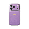 Personalised Gold & Silver Initials Leather iPhone Case – Luxury Lens Protection for iPhone 13 to 17 Pro Max Air