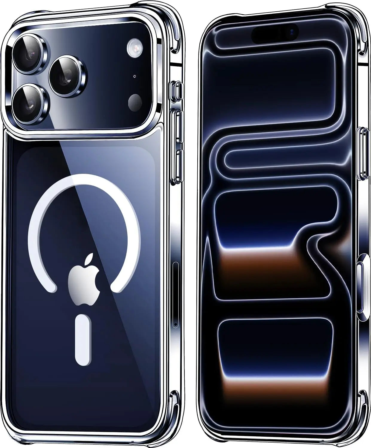 Transparent Magnetic MagSafe iPhone Case – Wireless Charging Cover for iPhone 12 to 17 Pro Max Air