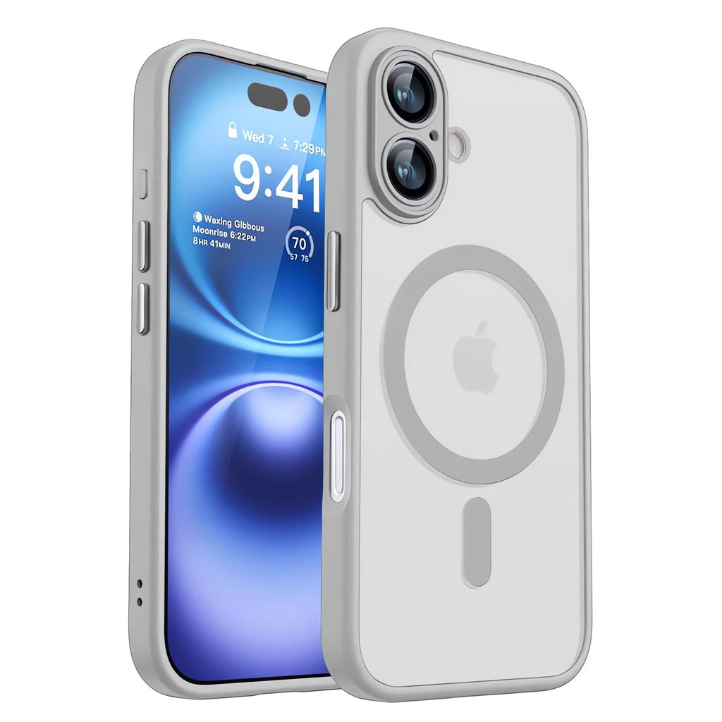 Magnetic Luxury Armor Shockproof Case — MagSafe Matte Translucent Cover for iPhone 17 16 15 14 13 12 11