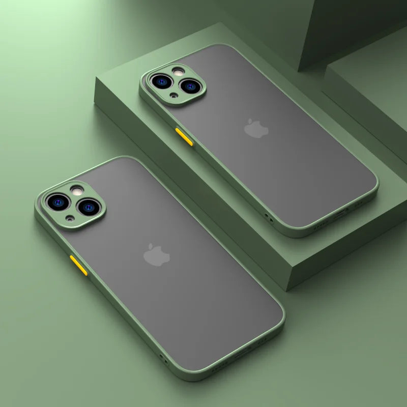New Armor Bumper Shockproof iPhone Case – Silicone Hard Cover for iPhone 7 to 15 Pro Max