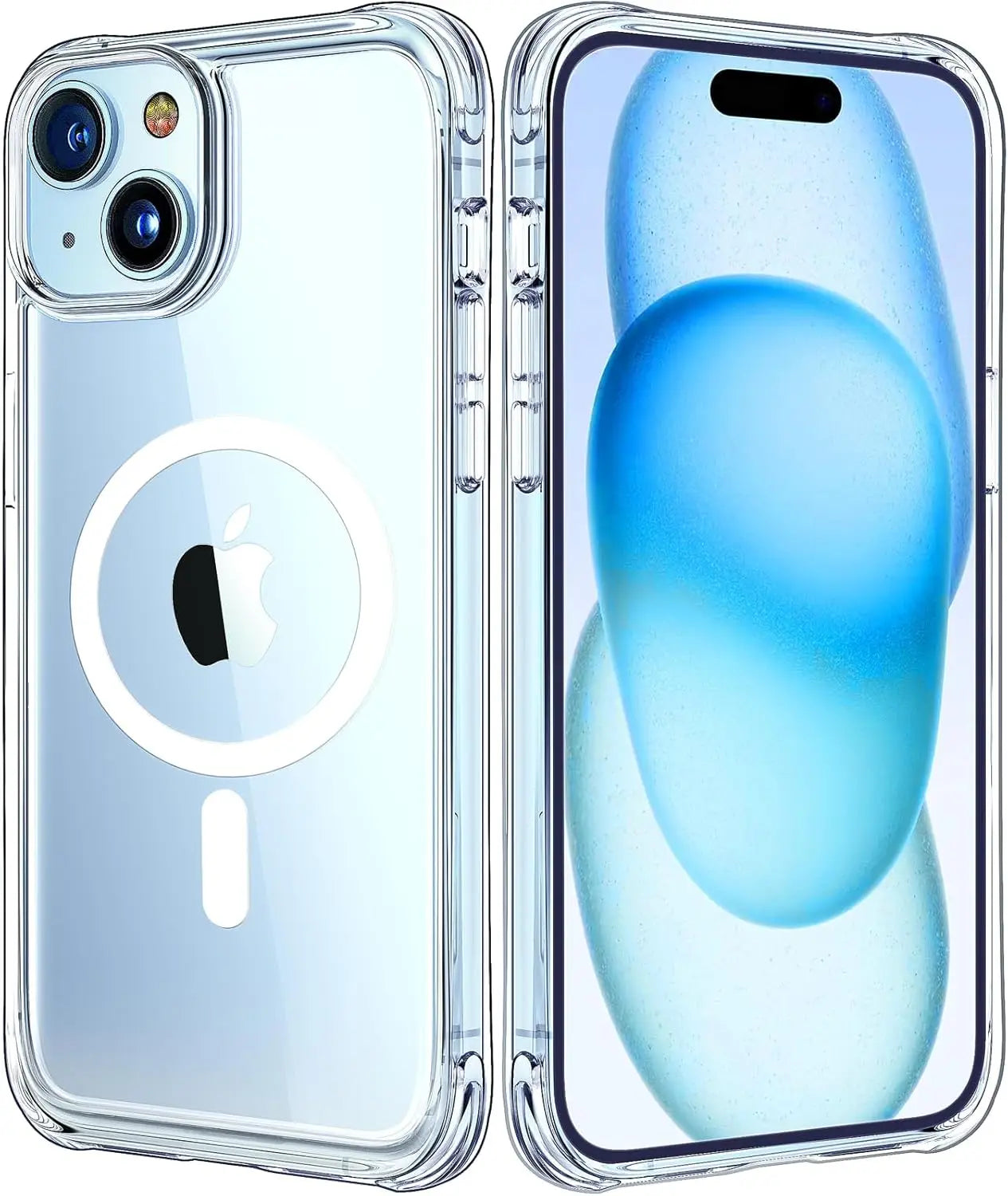 Transparent Magnetic MagSafe iPhone Case – Wireless Charging Cover for iPhone 12 to 17 Pro Max Air