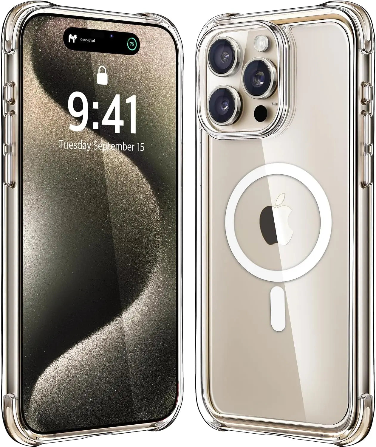 Transparent Magnetic MagSafe iPhone Case – Wireless Charging Cover for iPhone 12 to 17 Pro Max Air