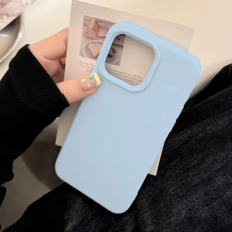 Dopamine-Inspired Silicone iPhone Case – Solid Color Simple Fashion Cover for iPhone 11 to 17 Pro Max