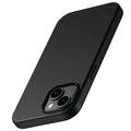Luxury Matte Silicone Soft iPhone Case – Solid Black Back Cover for iPhone 7 to 16 Pro Max