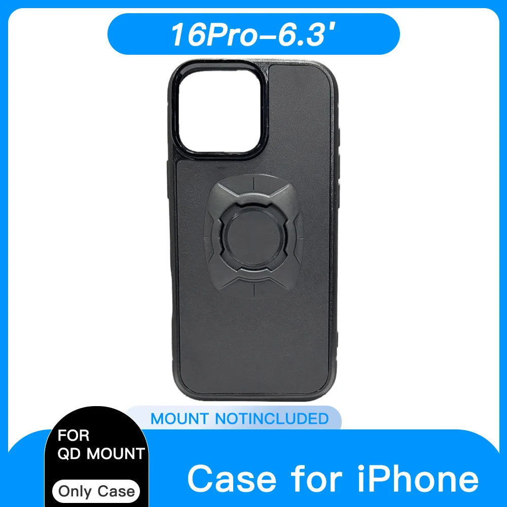 Twist Lock Motorcycle & Bicycle iPhone Case Holder – Quick Lock Phone Mount for iPhone 14 15 16 Pro Max