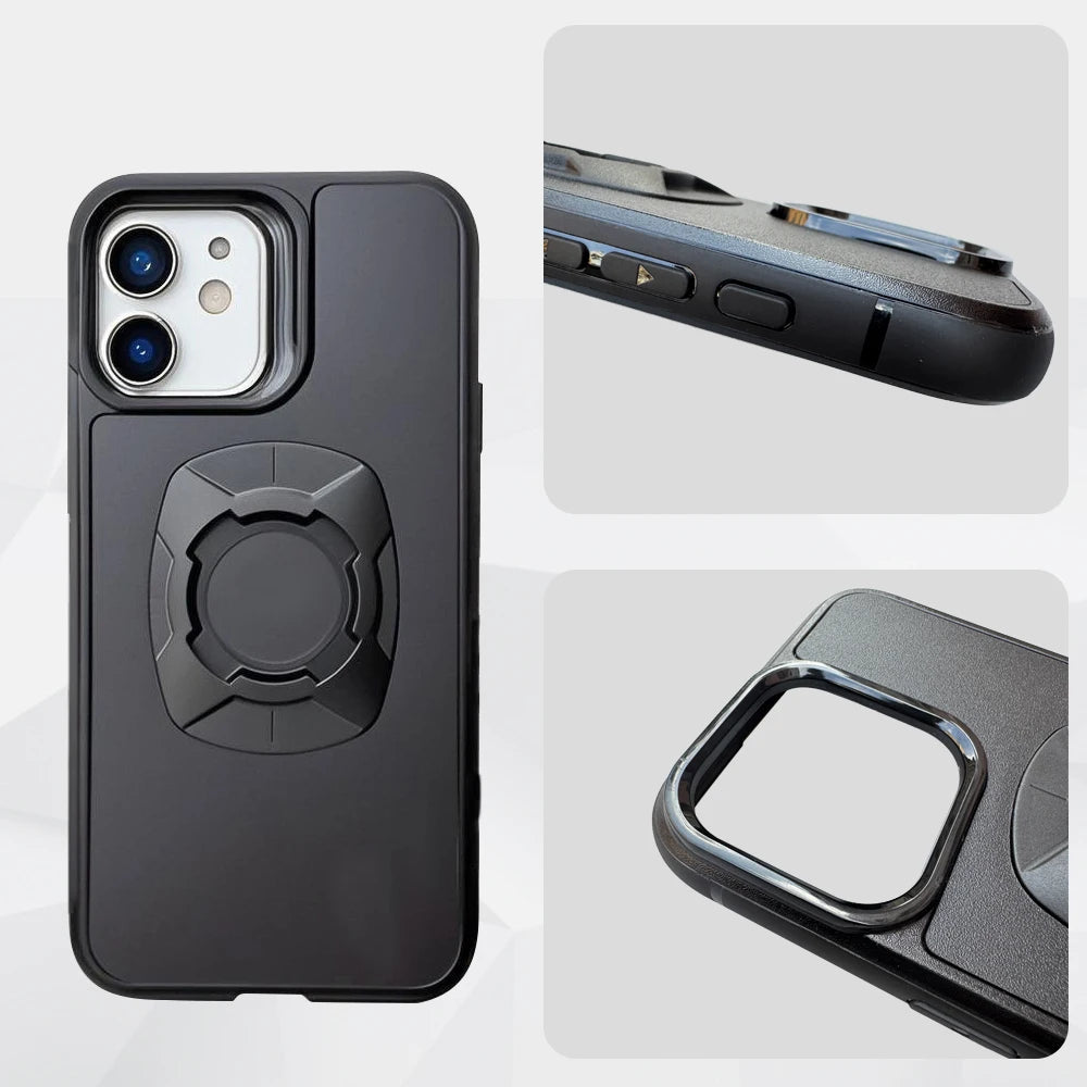 Twist Lock Motorcycle & Bicycle iPhone Case Holder – Quick Lock Phone Mount for iPhone 14 15 16 Pro Max