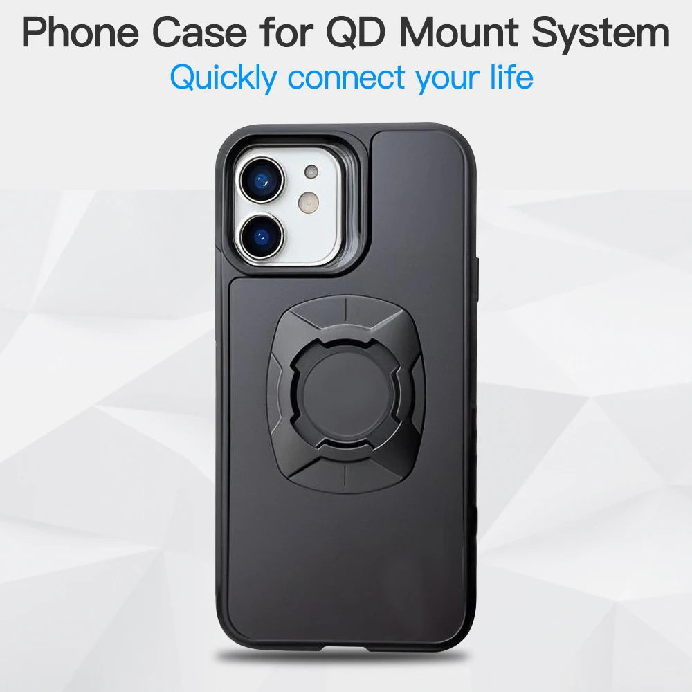 Twist Lock Motorcycle & Bicycle iPhone Case Holder – Quick Lock Phone Mount for iPhone 14 15 16 Pro Max