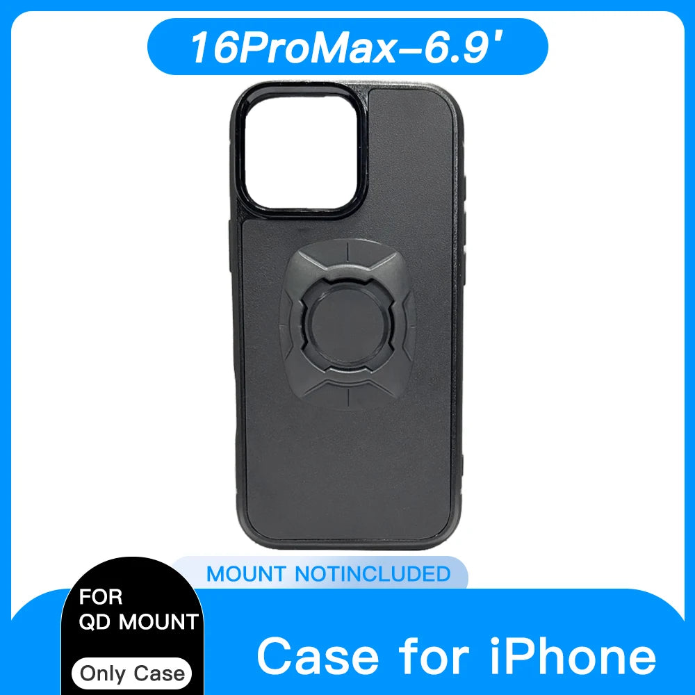 Twist Lock Motorcycle & Bicycle iPhone Case Holder – Quick Lock Phone Mount for iPhone 14 15 16 Pro Max