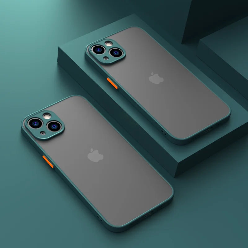 New Armor Bumper Shockproof iPhone Case – Silicone Hard Cover for iPhone 7 to 15 Pro Max