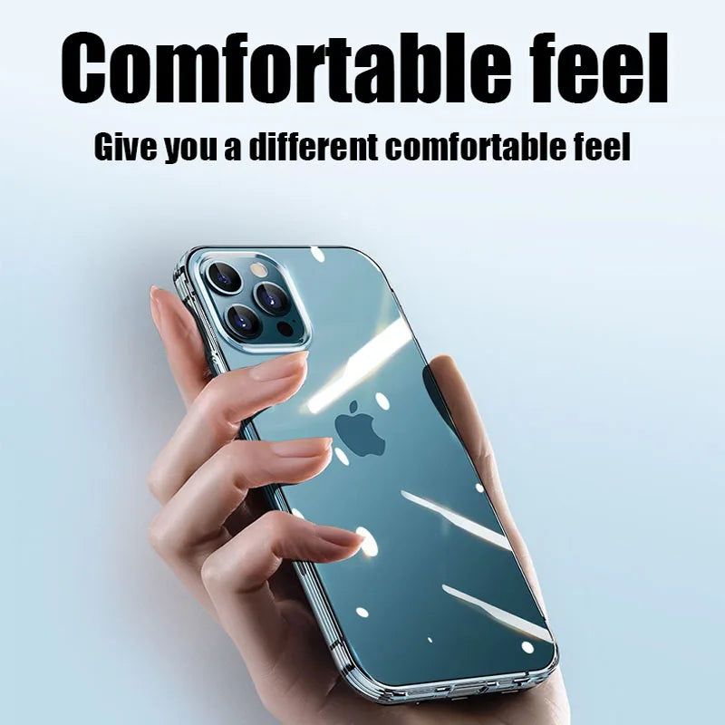 Ultra Thin Clear Silicone iPhone Case – Soft Transparent Back Cover for iPhone X to 16 Pro Max