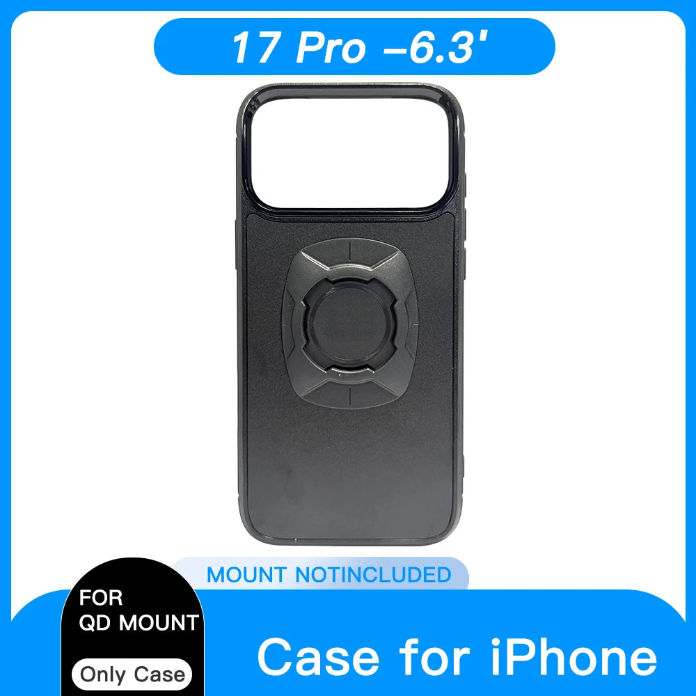 Twist Lock Motorcycle & Bicycle iPhone Case Holder – Quick Lock Phone Mount for iPhone 14 15 16 Pro Max