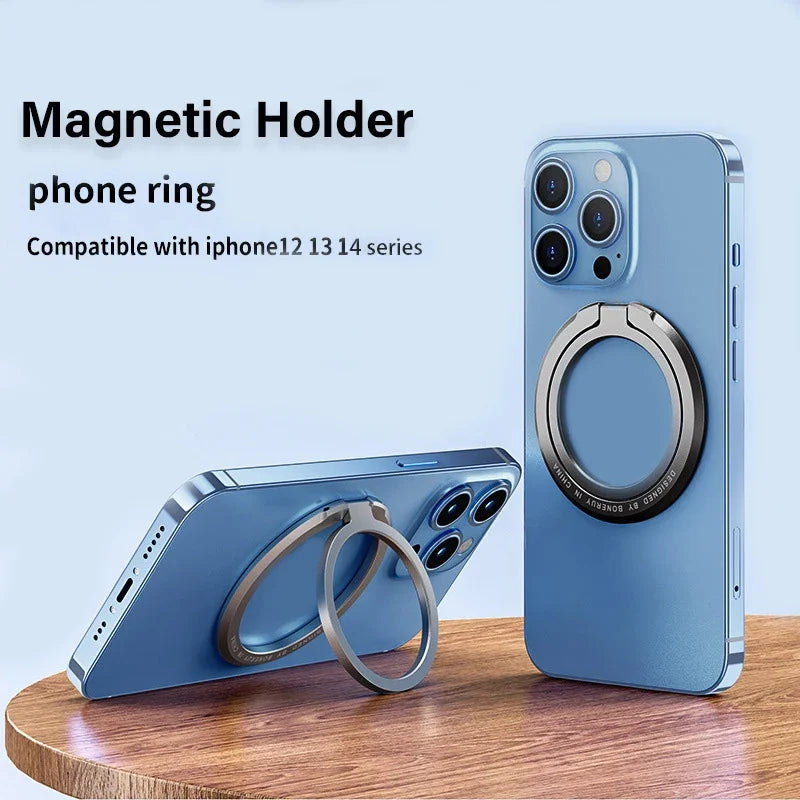 2025 Magnetic Phone Ring Holder for MagSafe – Adjustable Finger Ring Stand & Bracket for iPhone