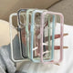 Luxury Candy Color Frame Clear Back iPhone Case – Shockproof Acrylic Bumper Cover for iPhone 11 to 17 Pro Max