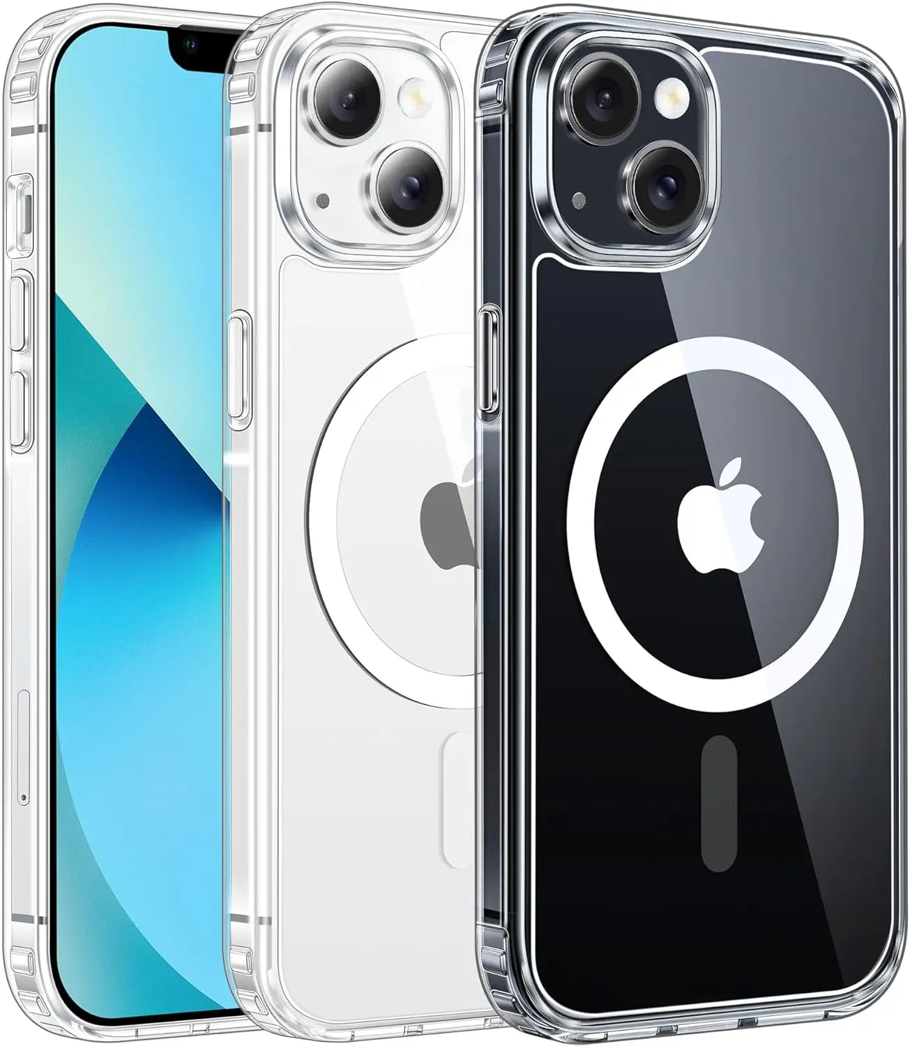 Transparent Magnetic MagSafe iPhone Case – Wireless Charging Cover for iPhone 12 to 17 Pro Max Air