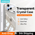 Joyroom Crystal Transparent iPhone Case – No Yellowing Lens Protection Cover for iPhone 15 16 17 Pro Max