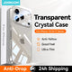 Joyroom Crystal Transparent iPhone Case – No Yellowing Lens Protection Cover for iPhone 13 to 17 Pro Max