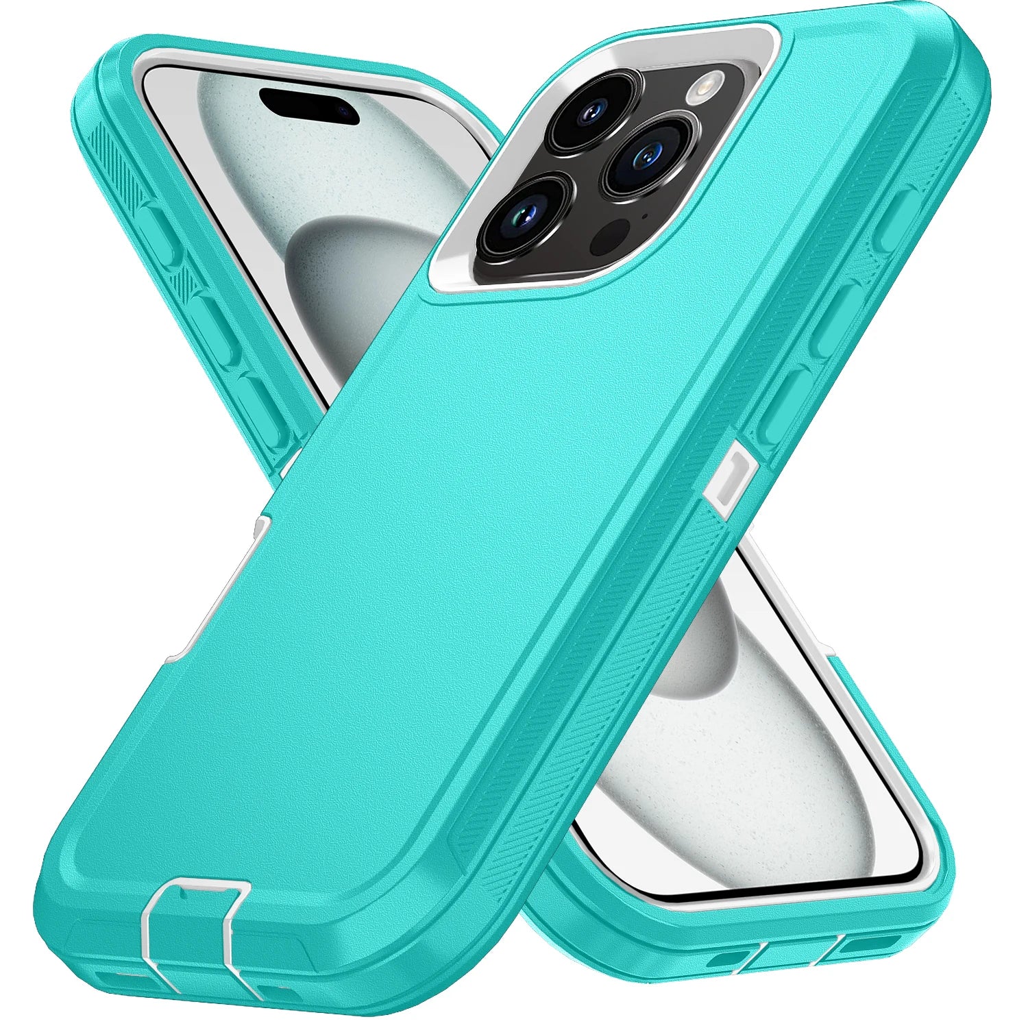 Armor Shockproof Defender iPhone Case – Hard PC + TPU Back Cover for iPhone 7 to 15 Pro Max