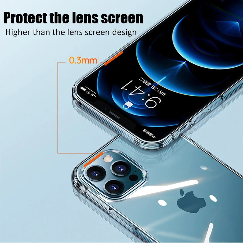 Ultra Thin Clear Silicone iPhone Case – Soft Transparent Back Cover for iPhone X to 16 Pro Max