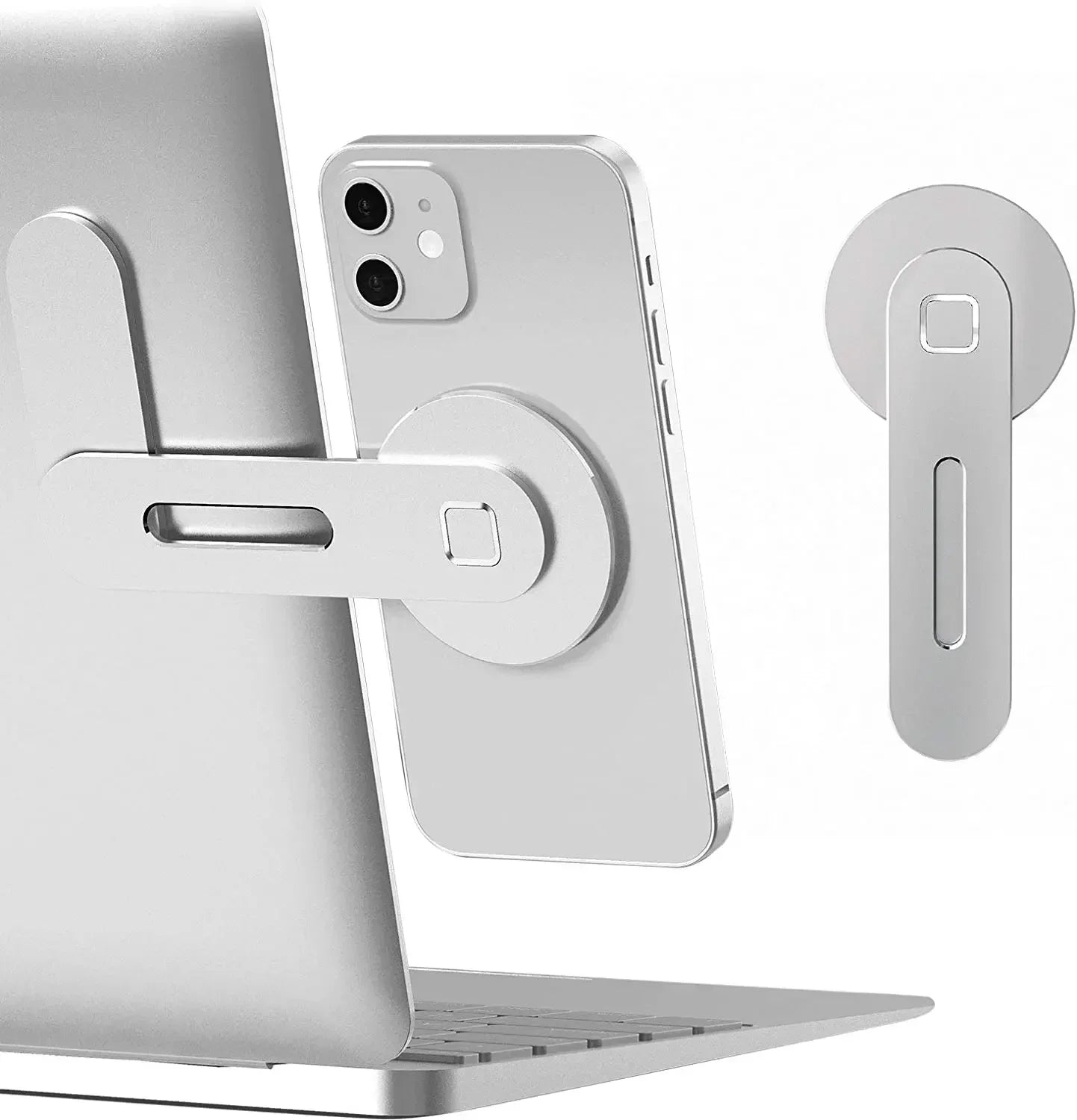 Magnetic Phone Holder for Laptop & Monitor — Slim, Foldable, Universal