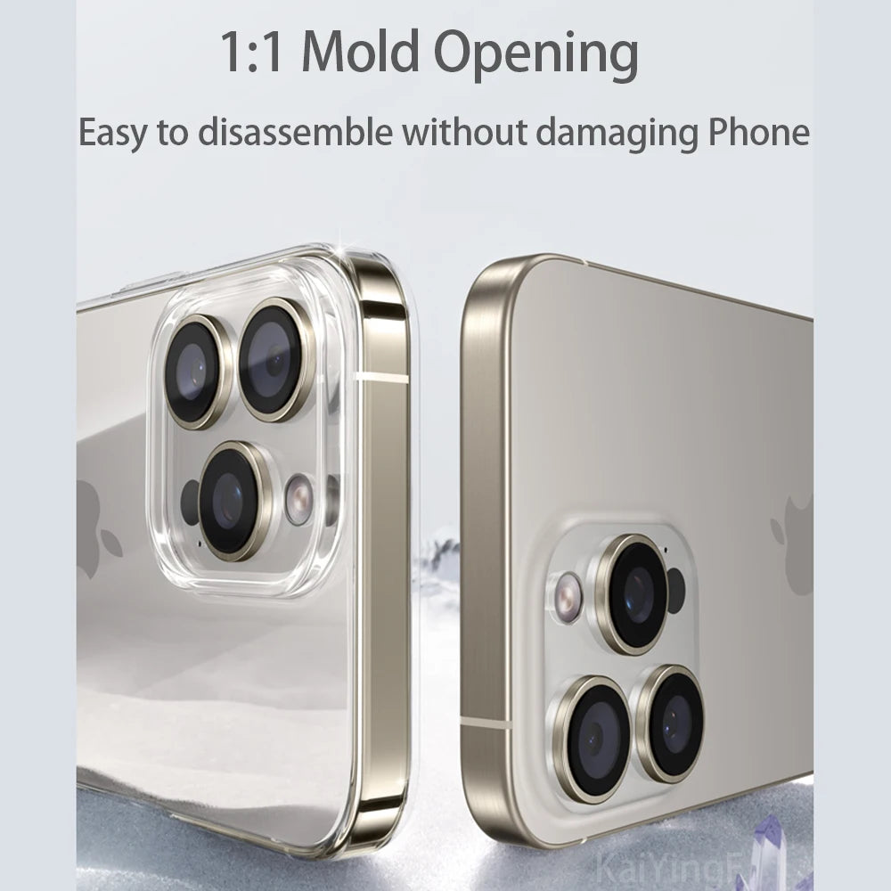Luxury Transparent Clear Silicone Case — iPhone 16 15 14 13 12 11 XR XS & More