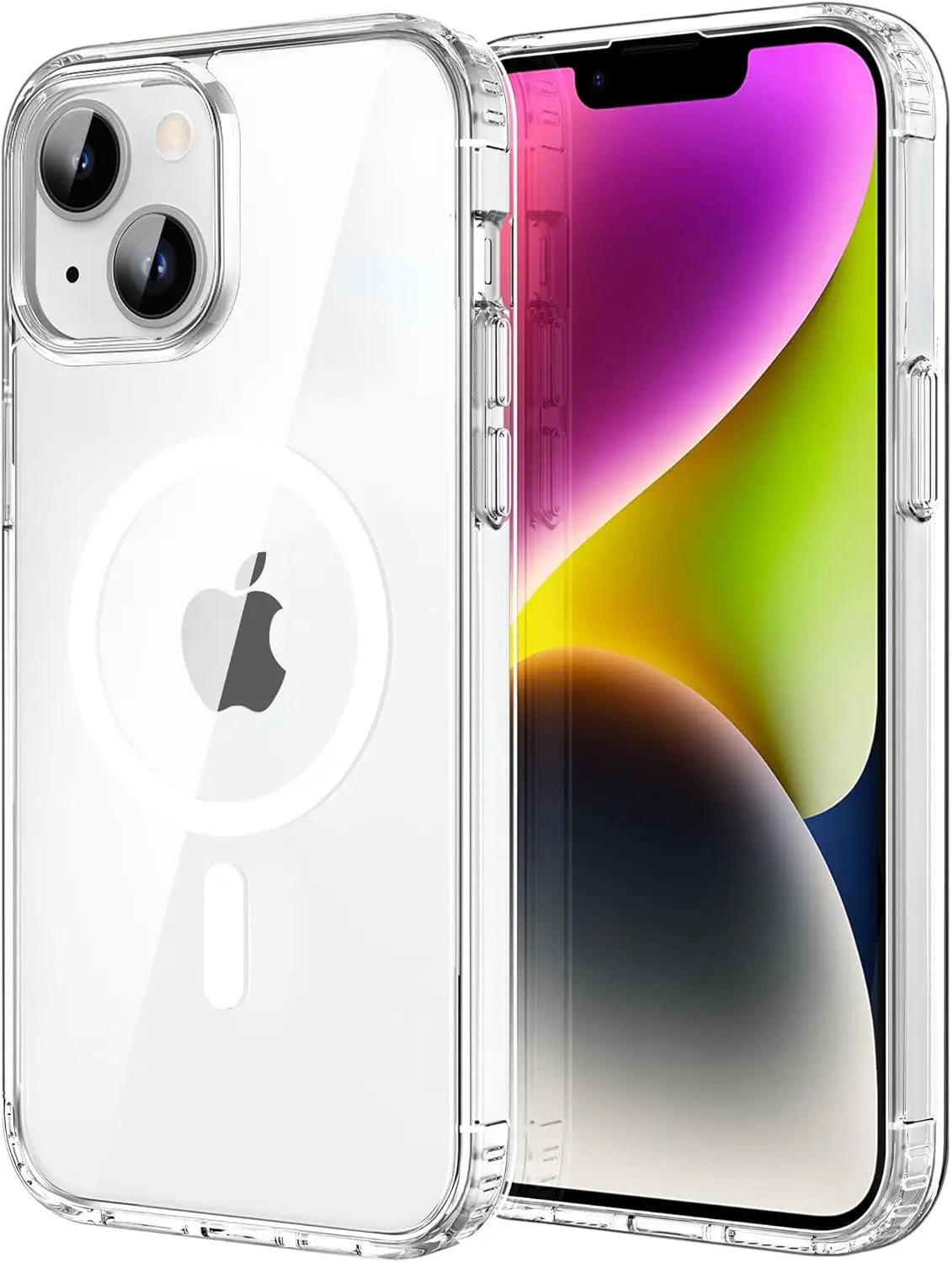 Transparent Magnetic MagSafe iPhone Case – Wireless Charging Cover for iPhone 12 to 17 Pro Max Air