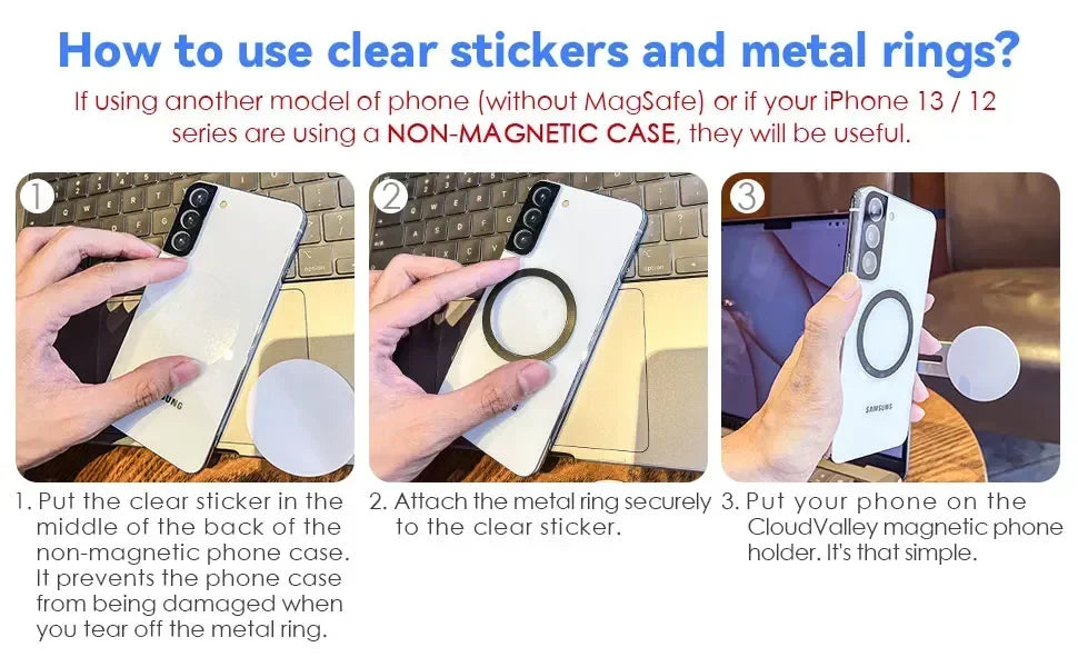Magnetic Phone Holder for Laptop & Monitor — Slim, Foldable, Universal