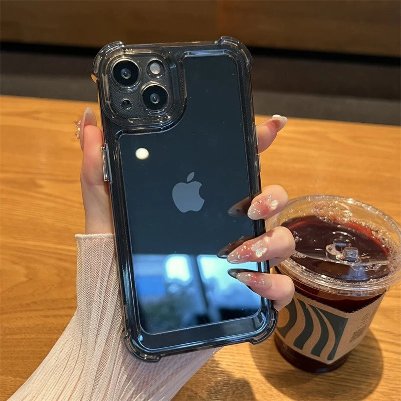 Luxury Shockproof Transparent Bumper iPhone Case – Clear Back Cover for iPhone 7 to 17 Pro Max
