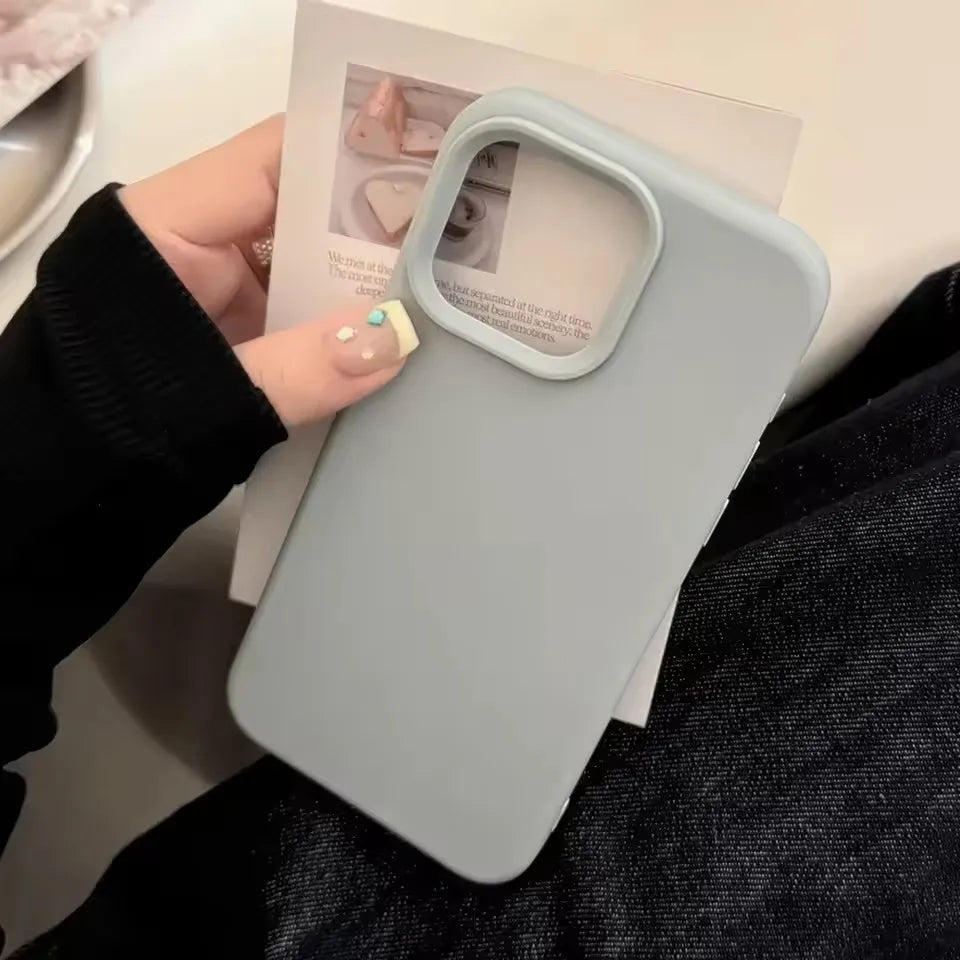 Dopamine-Inspired Silicone iPhone Case – Solid Color Simple Fashion Cover for iPhone 11 to 17 Pro Max