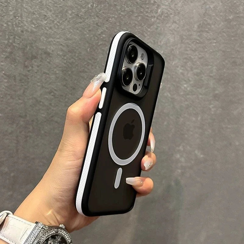 Luxury Matte Armor MagSafe iPhone Case – Magnetic Bumper Back Cover for iPhone 11 to 16 Pro Max Plus
