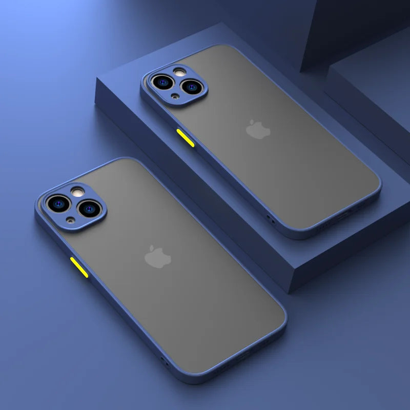 New Armor Bumper Shockproof iPhone Case – Silicone Hard Cover for iPhone 7 to 15 Pro Max