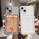 Transparent Card Bag Holder iPhone Case – Slim Wallet Case with Card Slot for iPhone 7 to 17 Pro Max