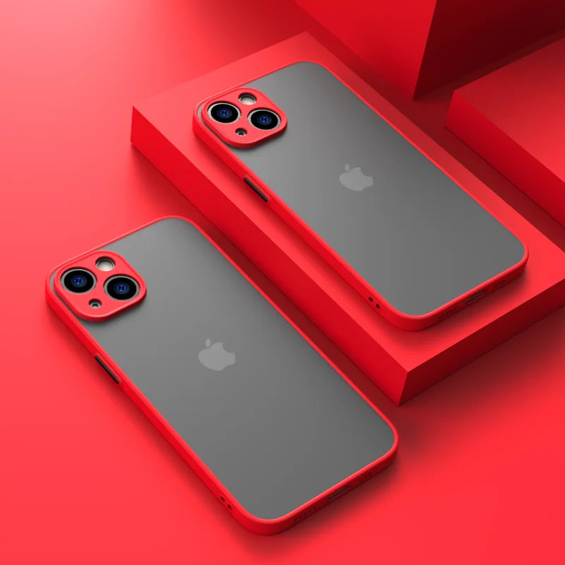New Armor Bumper Shockproof iPhone Case – Silicone Hard Cover for iPhone 7 to 15 Pro Max