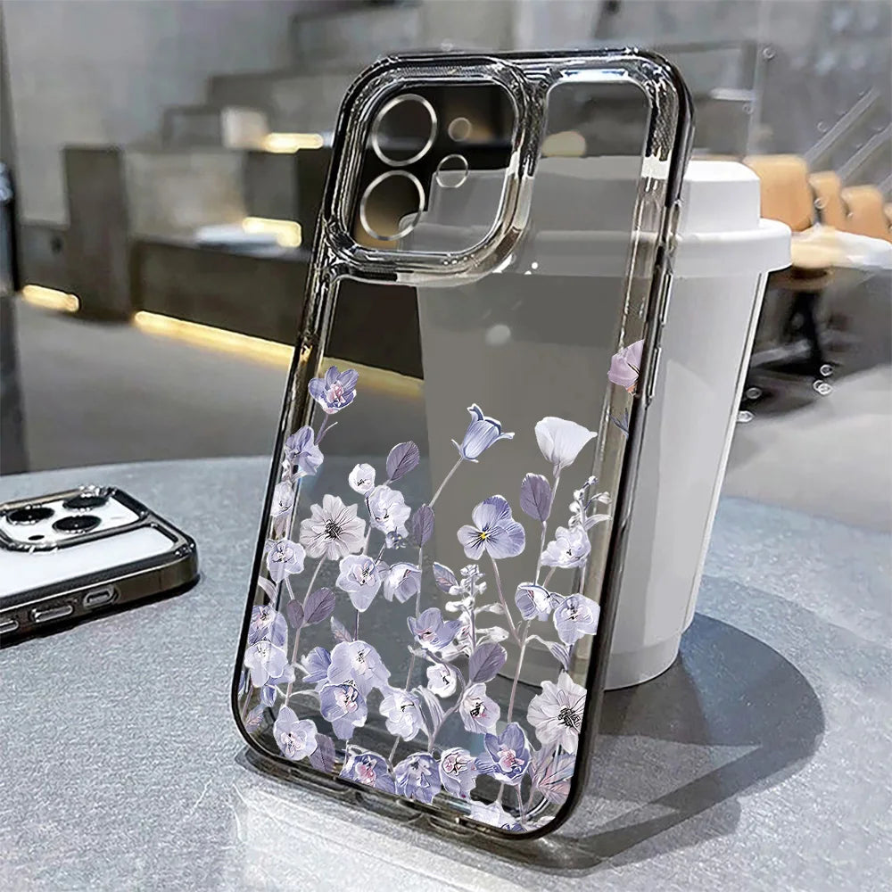 Flower Phone Case — iPhone 17 16 15 14 13 12 11 XR XS 8 7 SE Shockproof Clear Cover