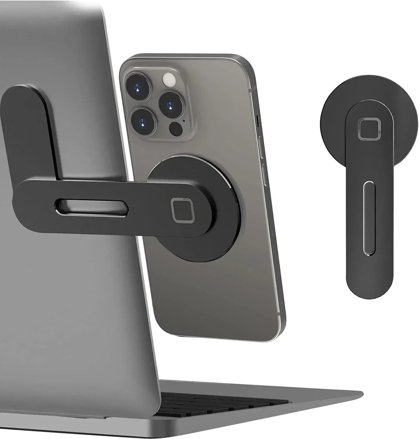 Magnetic Phone Holder for Laptop & Monitor — Slim, Foldable, Universal