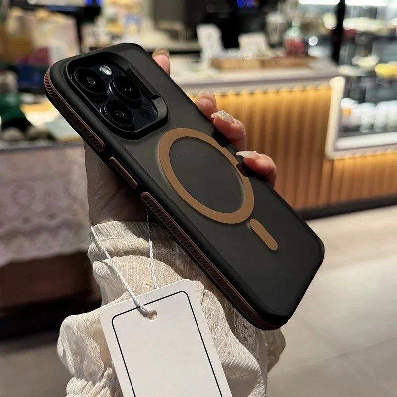 Luxury Matte Armor MagSafe iPhone Case – Magnetic Bumper Back Cover for iPhone 11 to 16 Pro Max Plus