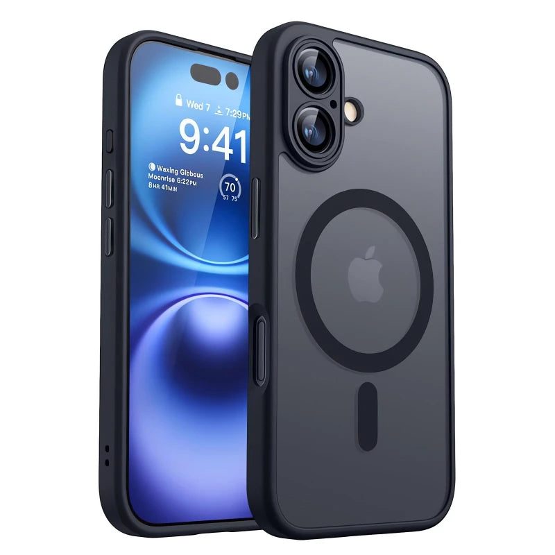 Magnetic Luxury Armor Shockproof Case — MagSafe Matte Translucent Cover for iPhone 17 16 15 14 13 12 11