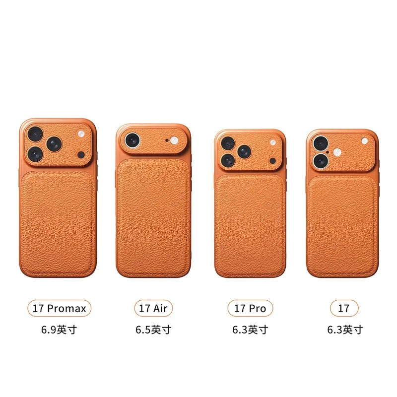 Personalised Gold & Silver Initials Leather iPhone Case – Luxury Lens Protection for iPhone 13 to 17 Pro Max Air