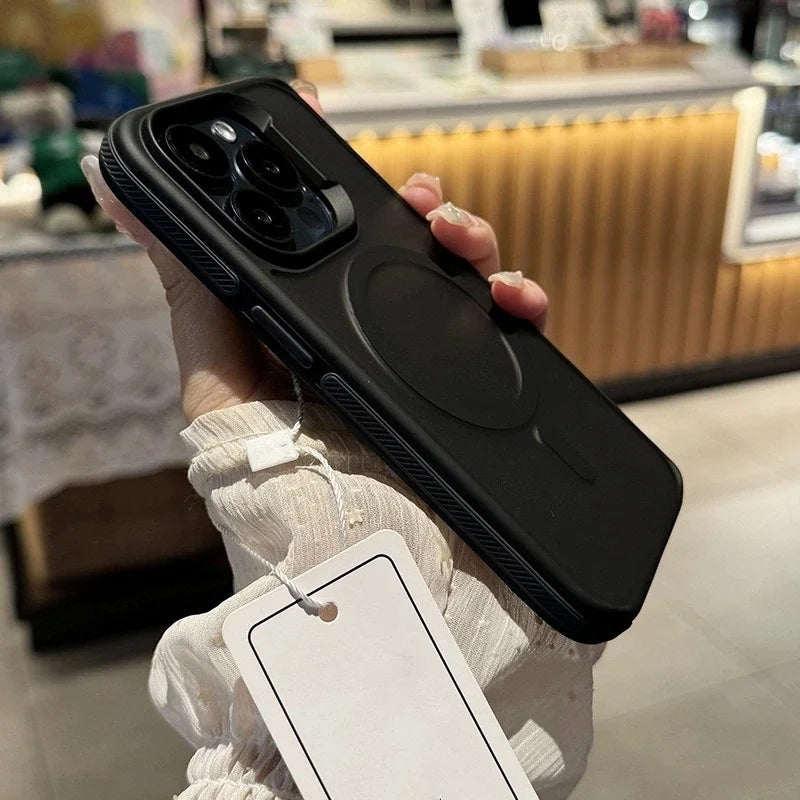 Luxury Matte Armor MagSafe iPhone Case – Magnetic Bumper Back Cover for iPhone 11 to 16 Pro Max Plus