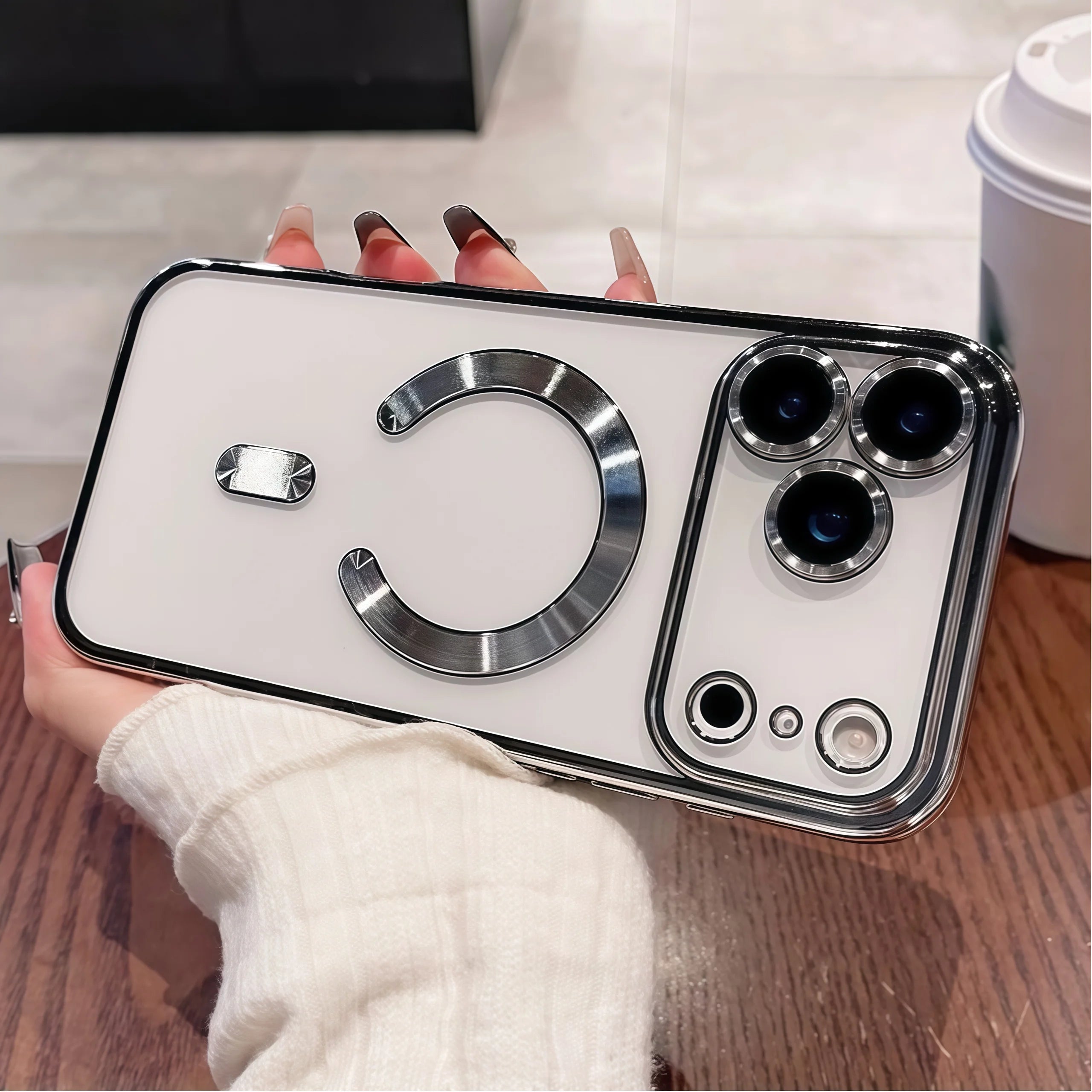 Camera Protection Clear Plating Magnetic iPhone Case – Luxury Soft TPU Cover for iPhone 17 Pro Max Air