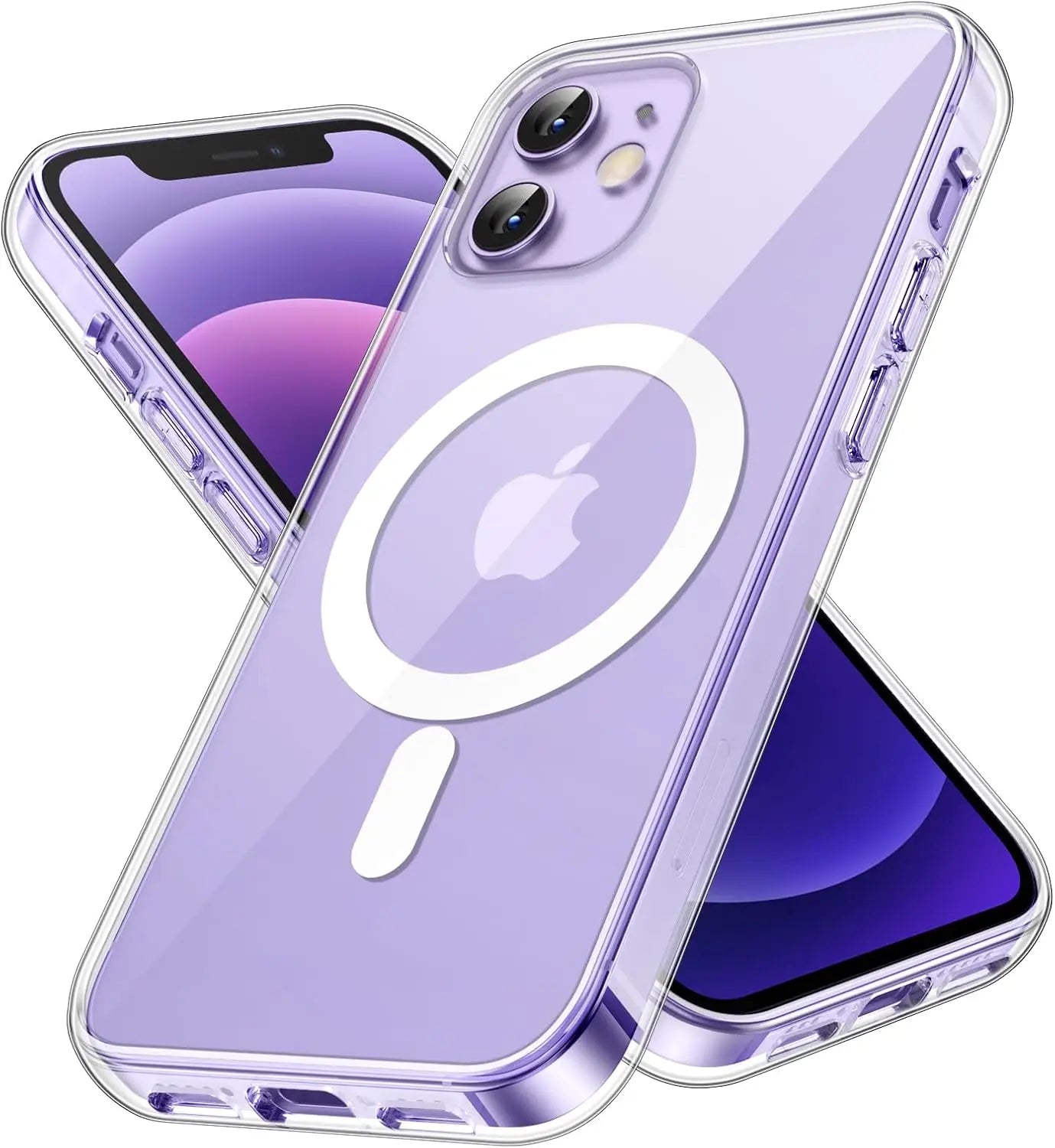 Transparent Magnetic MagSafe iPhone Case – Wireless Charging Cover for iPhone 12 to 17 Pro Max Air