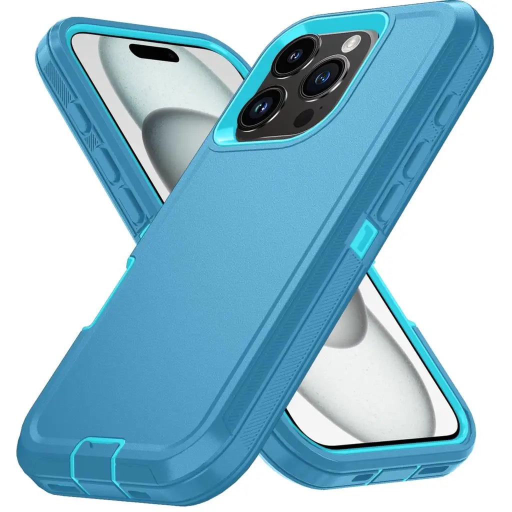 Armor Shockproof Defender iPhone Case – Hard PC + TPU Back Cover for iPhone 7 to 15 Pro Max