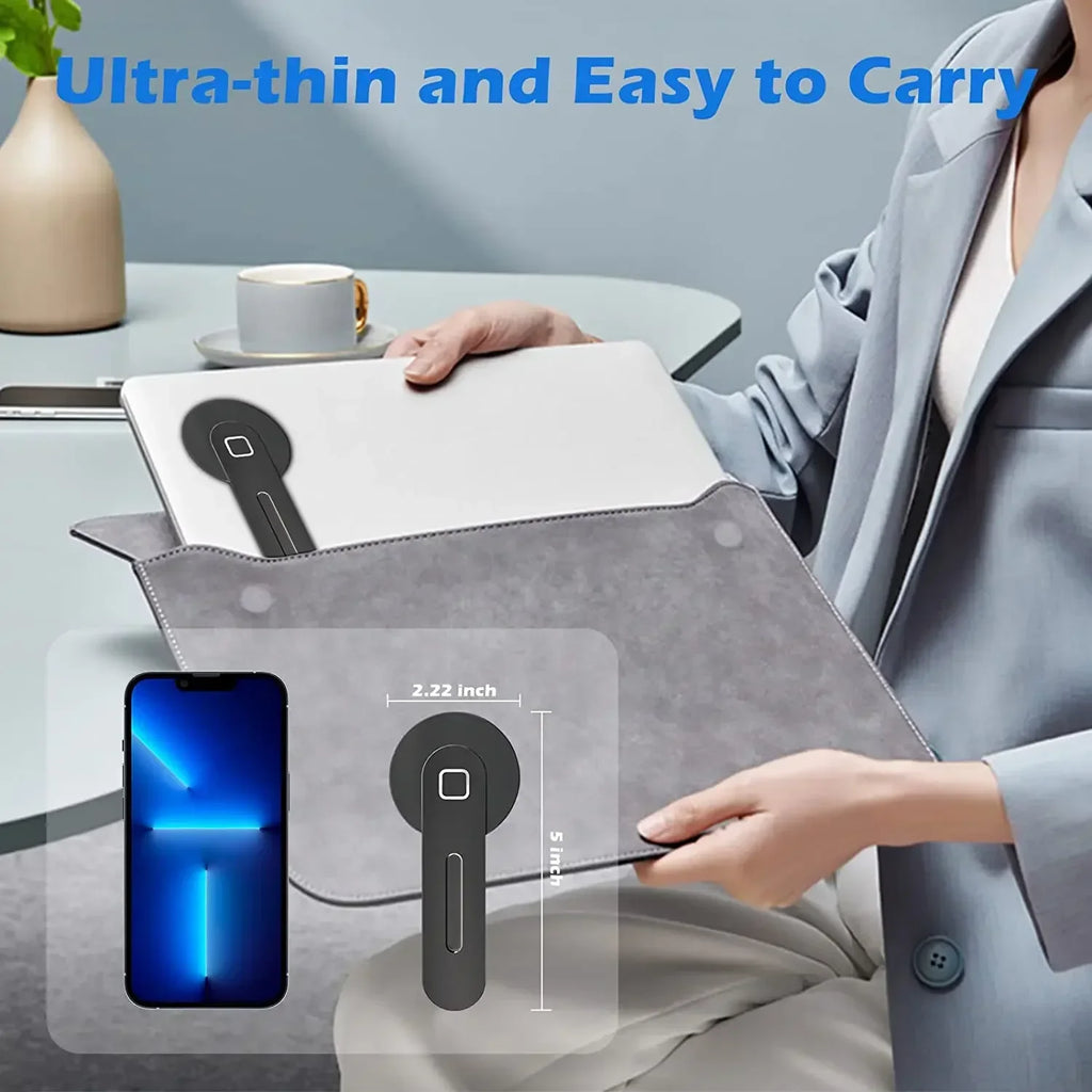 Magnetic Phone Holder for Laptop & Monitor — Slim, Foldable, Universal