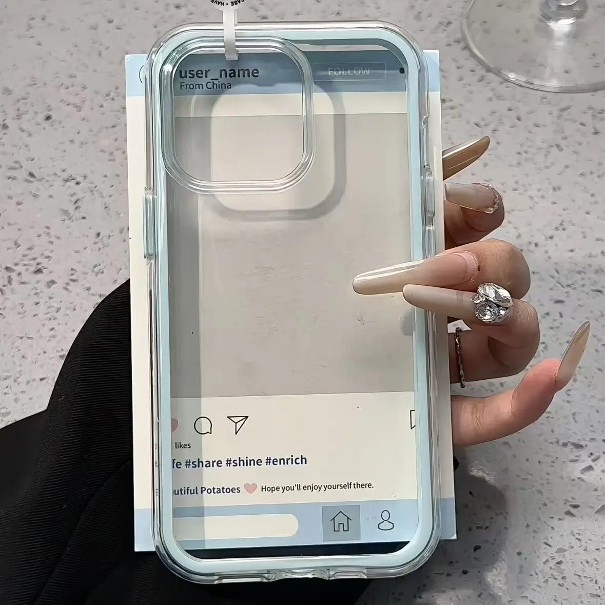 Luxury Candy Color Frame Clear Back iPhone Case – Shockproof Acrylic Bumper Cover for iPhone 11 to 17 Pro Max